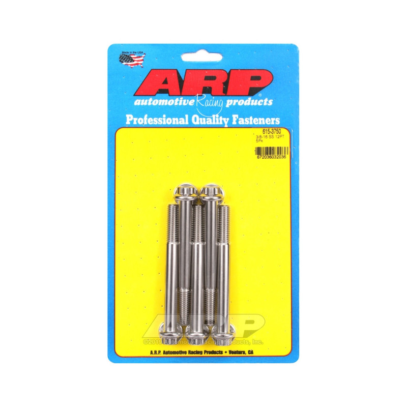 Șuruburi și piulițe universale ARP cu cap STD 3/8-16 – Oțel inoxidabil, 12 puncte x 5 - ARP-615-3750 - 615-3750 - 3666618191454